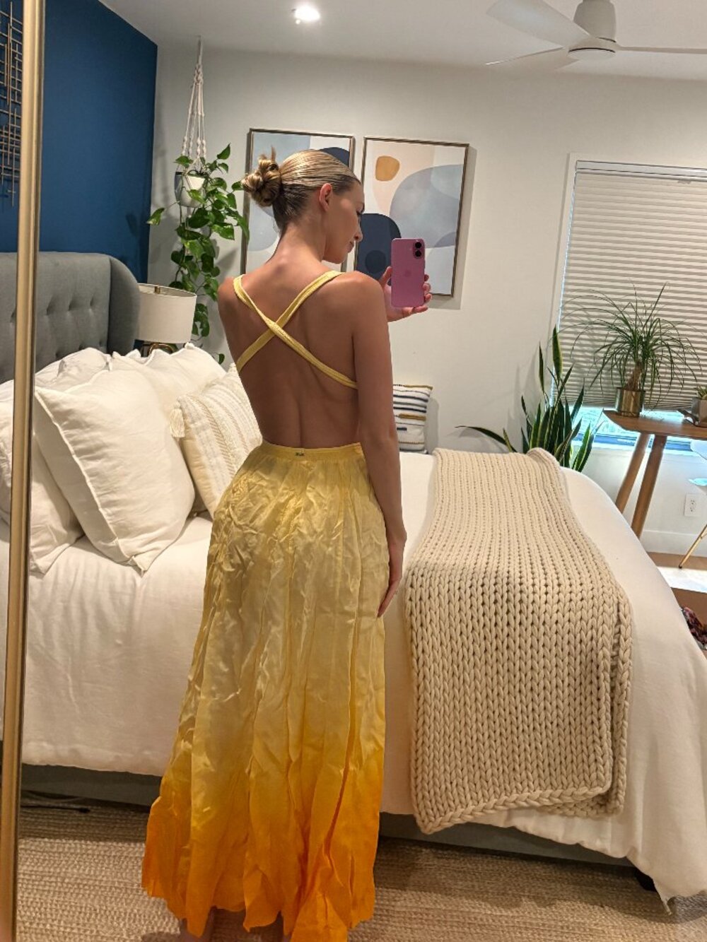 Boho Sunrise Canary Long Dress
